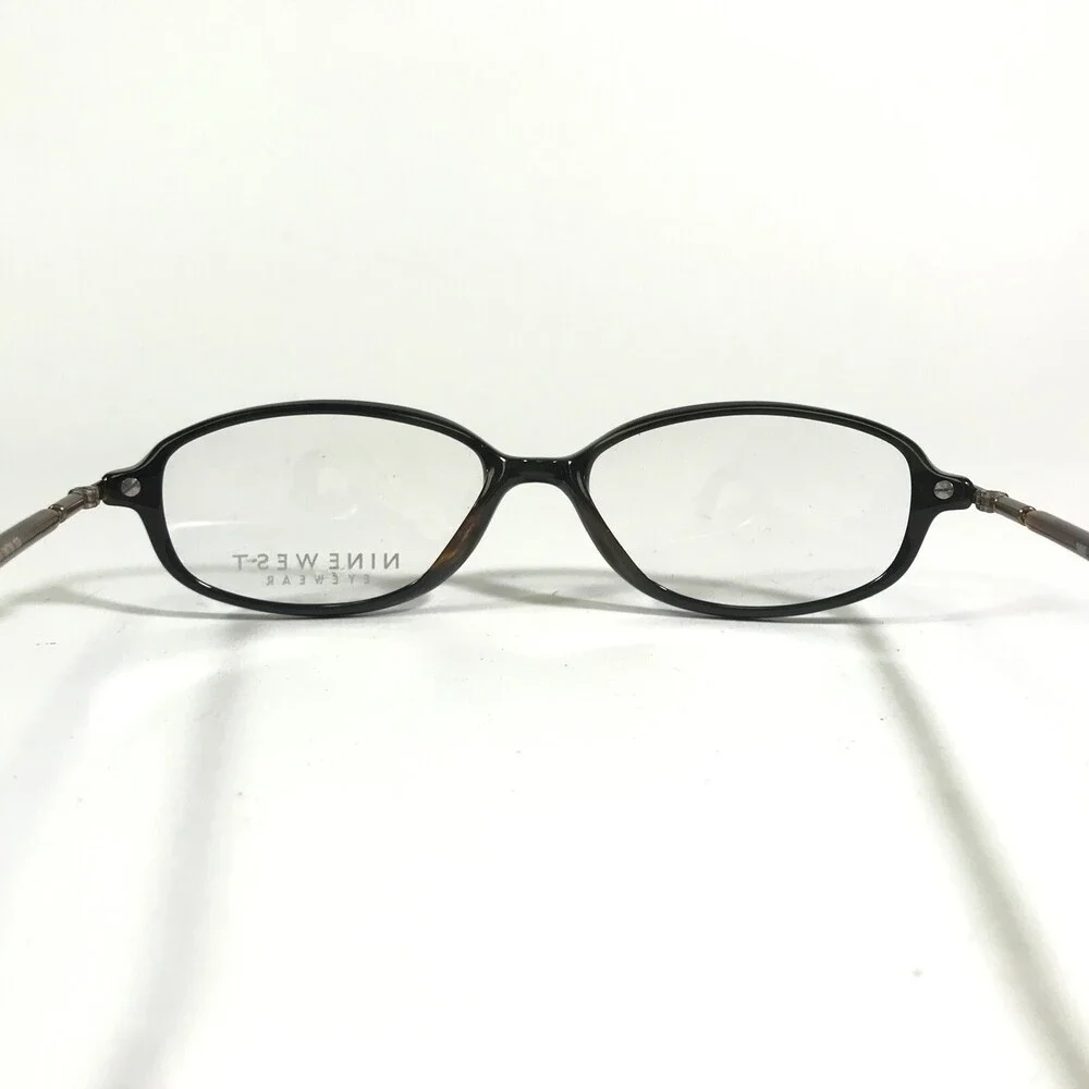 Nine West Petite Eyeglasses Frames 80 W78 Black Brown Round Full Rim 51-16-135